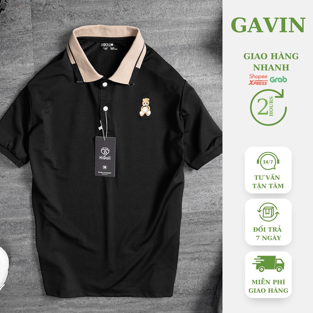Áo Polo Nam cổ bẻ thêu họa tiết đơn giản vải Cá Sấu Cotton cao cấp chuẩn form