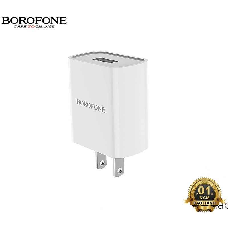 Củ sạc Borofone BA20 cổng USB 2.1A (Màu trắng)