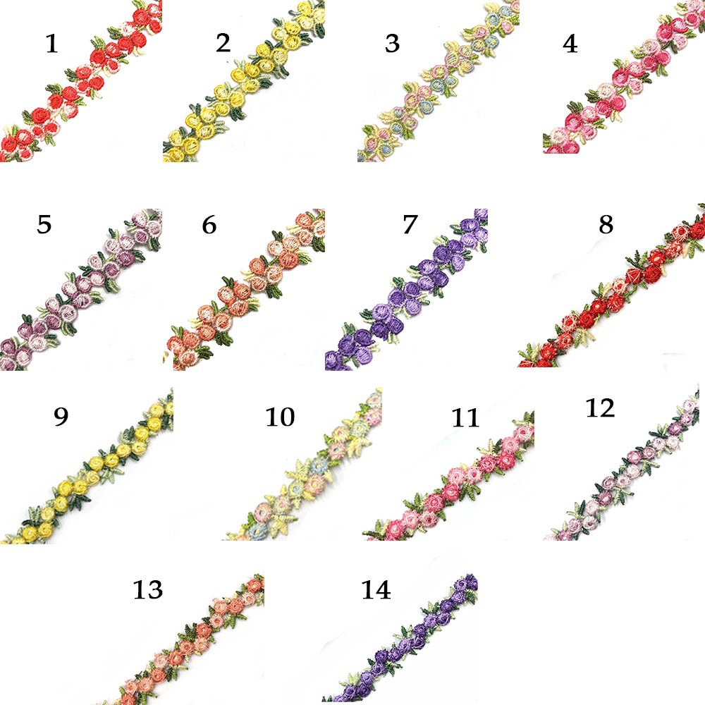 Dải ren hoa may quần áo 2 yard DIY