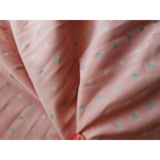 Vải thô  chấm bi các màu