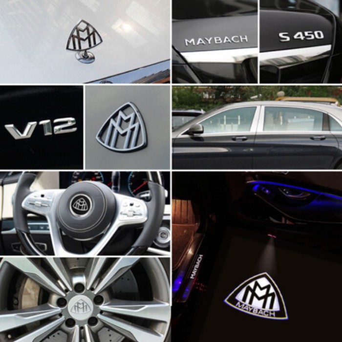 Sản Phẩm Decal tem chữ Maybach Inox cao cấp dán trang trí ô tô G80708 .