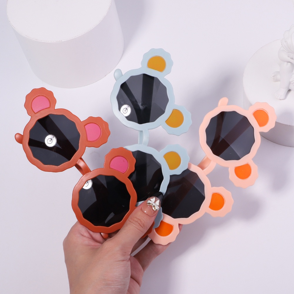 Kính mát KIDSBOWS chống tia cực tím thiết kế hình gấu dễ thương thời trang mùa hè cho bé trai và bé gái