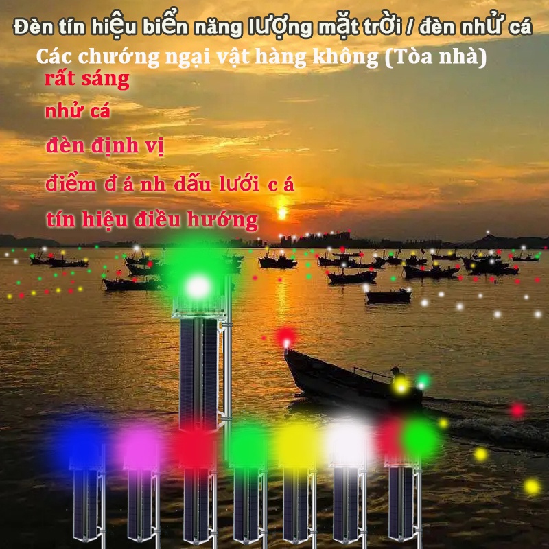 Đèn tín hiệu thuyền năng lượng mặt trời Đèn đánh dấu lưới đánh cá Đèn nhấp nháy dẫn đường Đèn cảnh báo sông