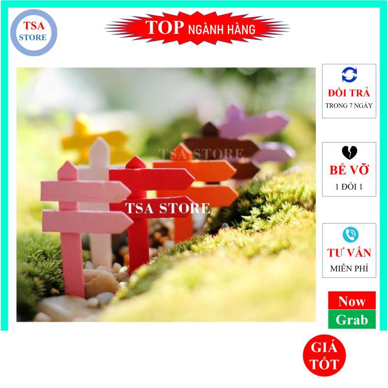 Phụ kiện tiểu cảnh terrarium Biển chỉ đường trang trí tiểu cảnh/chậu cây mini/hồ cá/bonsai/hònnonbộ/senđá/xươngrồng