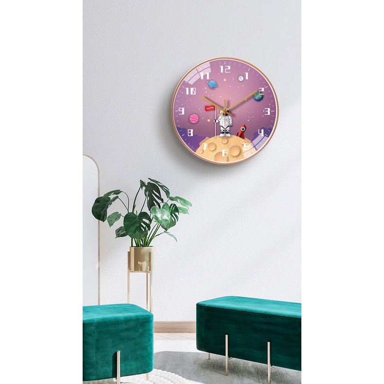 Đồng hồ Phi hành gia treo tường size 20cm phong cách độc đáo,nhựa ABS, đặt phòng ngủ, treo tường, quà tặng cho bé-HO23