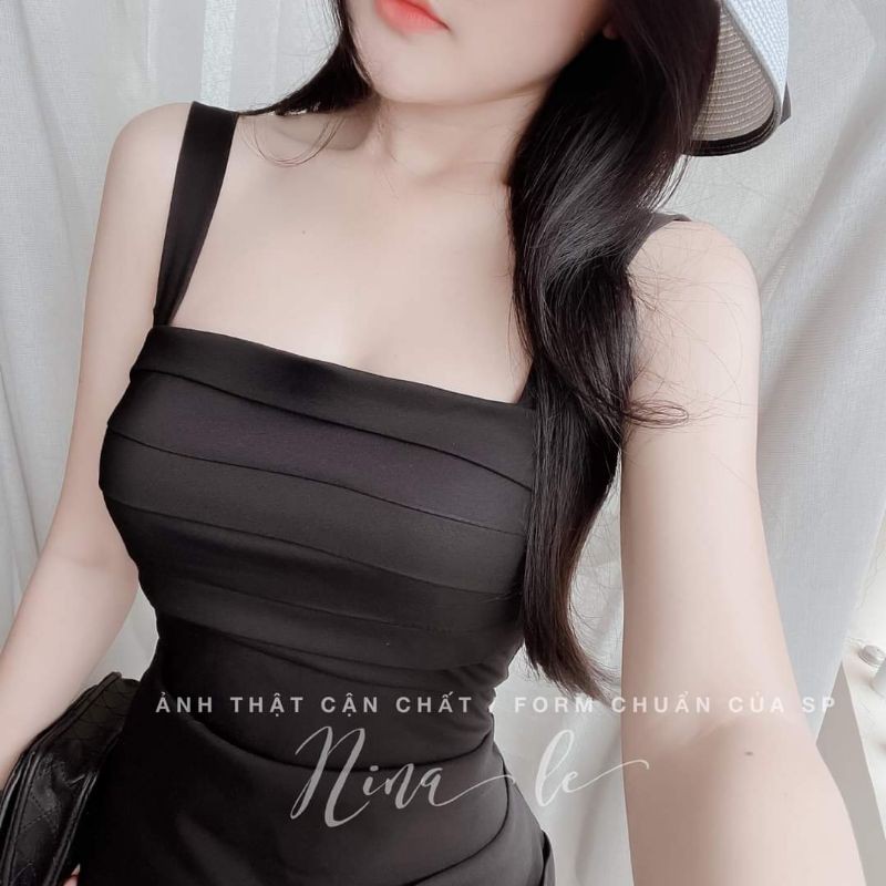 Đầm ôm hai dây băng quấn