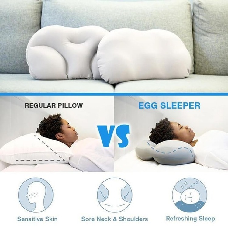 khuyến mại lớn 4,4 !!  Multifunctional auxiliary pillow egg pillow memory foam neck all-round sleep pillow cái gối# stteam96.vn