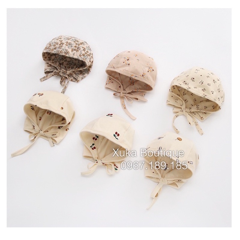 Mũ Tròn Cotton Cho Bé 0-2 Tuổi Style Hàn Quốc Thu Đông Hoạ Tiết Dễ Thương Cực Đẹp
