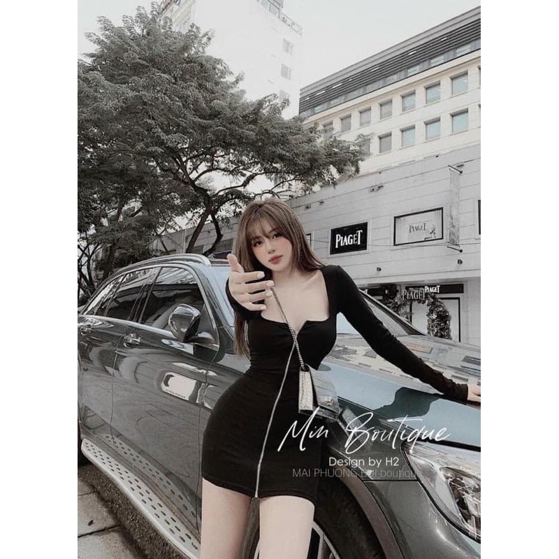 Đầm body khoá tay dài chất thun siêu đẹp - HÀNG CAO CẤP - C0L | BigBuy360 - bigbuy360.vn