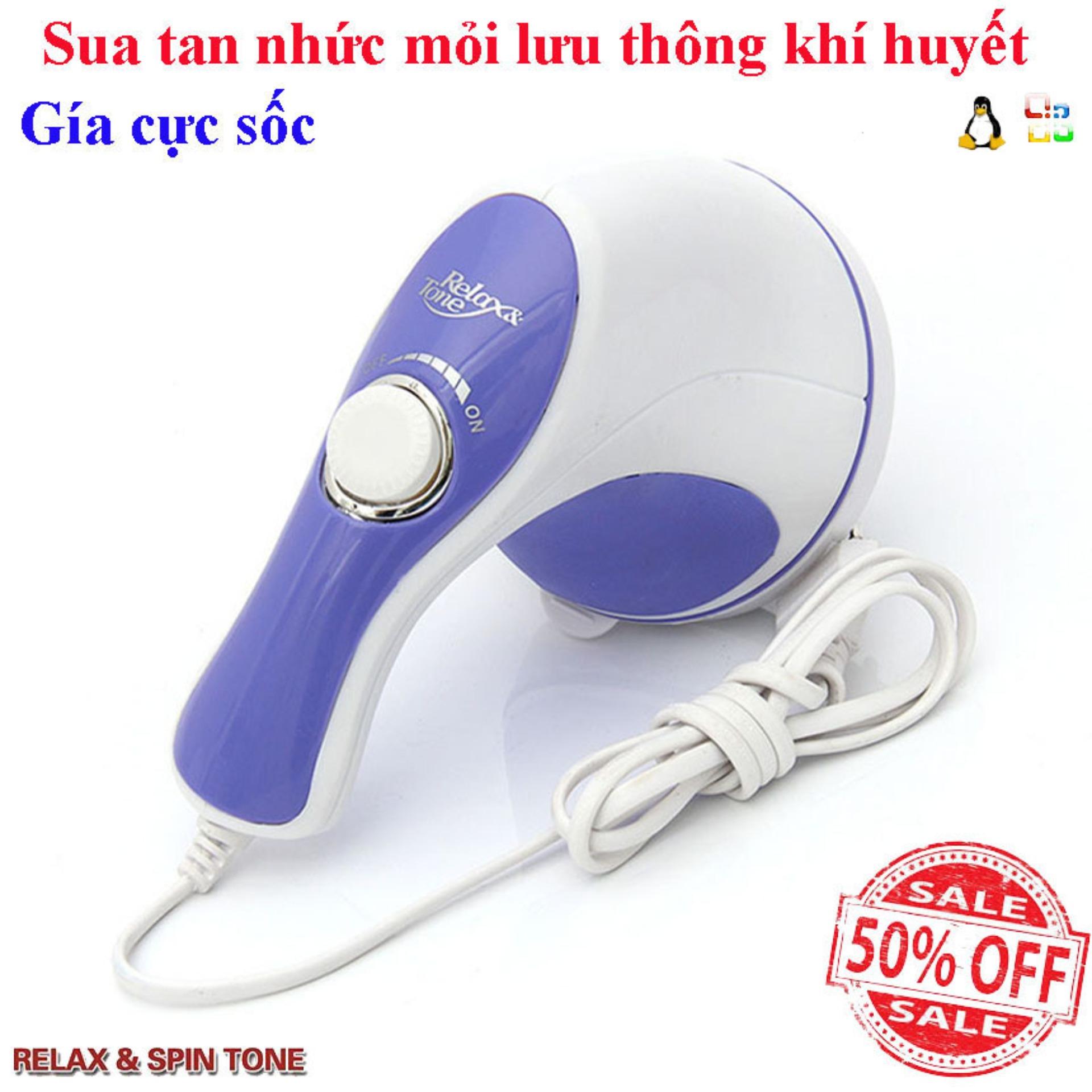 Máy mát xa cầm tay Relax and Spin Tone nhỏ gọn chất liệu cao cấp giúp lưu thông tuần hoàn khí huyết