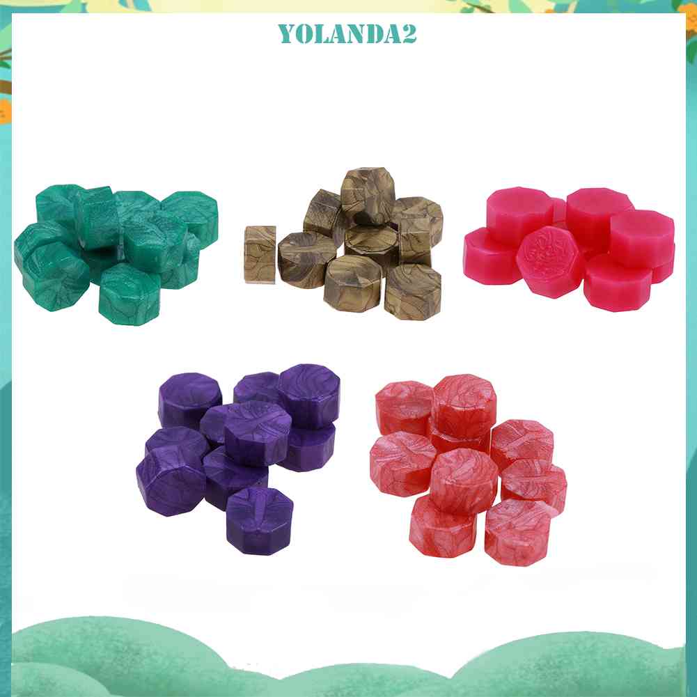 100 Viên Sáp Lục Giác In Dấu Niêm Phong Thiệp Cưới