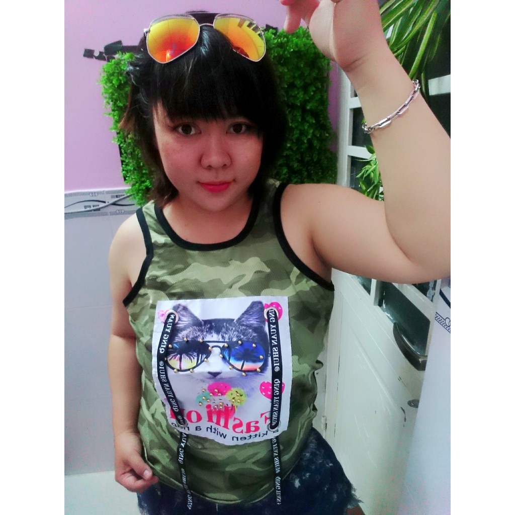 áo tanktop rằn ri bigsize NAM NỮ 70-100kg