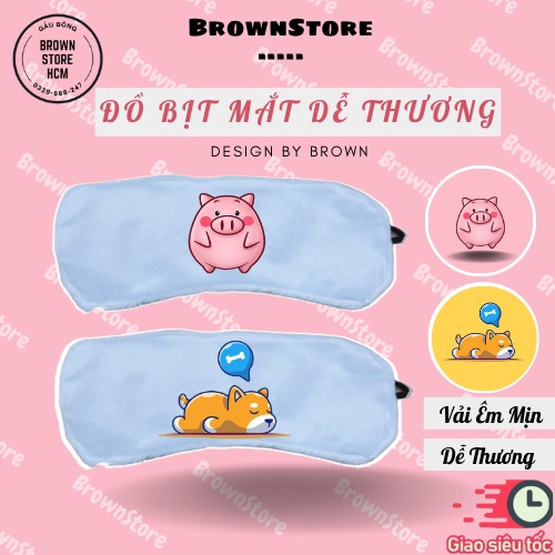 Đồ Bịt Mắt Mẫu Trơn Tiện Lợi Dễ Thương. Miếng Che Mắt Nhỏ Gọn BrownStore