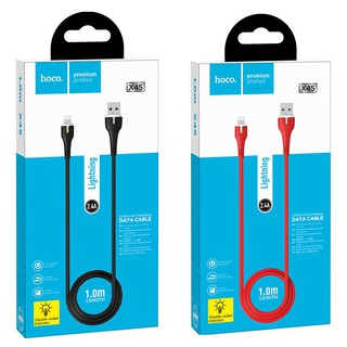 Cáp sạc iphone / micro / typec hoco x45 2.4a có đèn led