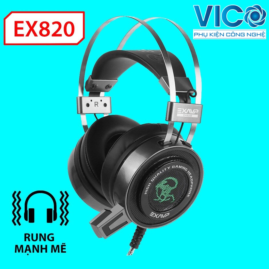 Tai nghe chuyên game EXAVP EX820 (kèm mic có rung và đèn Led )