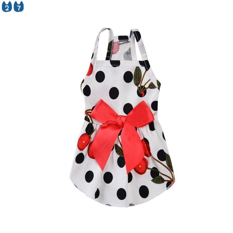 Đầm Công Chúa Đính Nơ Hoa Nhỏ Xinh Xắn Thời Trang Mùa Hè Cho Cún Cưng 27