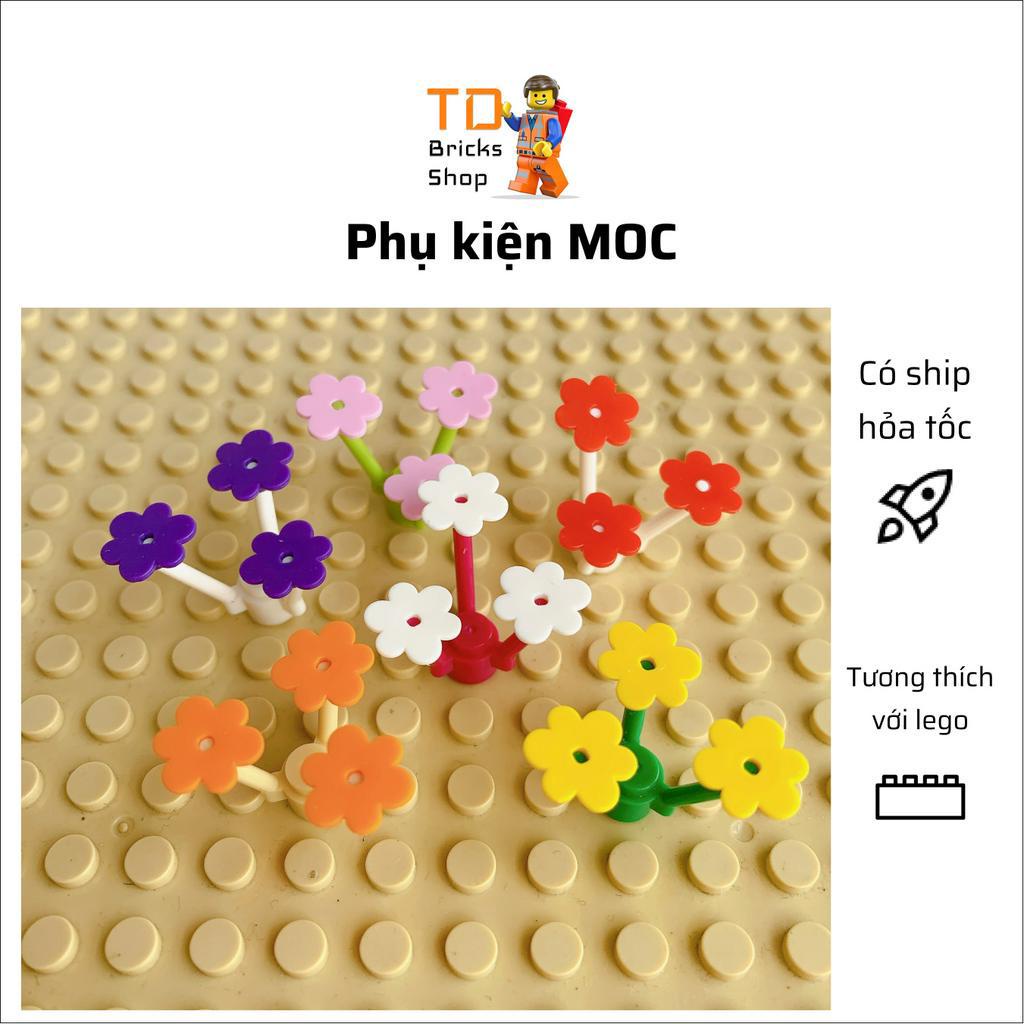 Combo 50 - 70 - 100 bông hoa nhỏ 5 cánh (không bao gồm đoạn thân cây) - Phụ kiện đồ chơi lắp ráp - Phụ kiện MOC