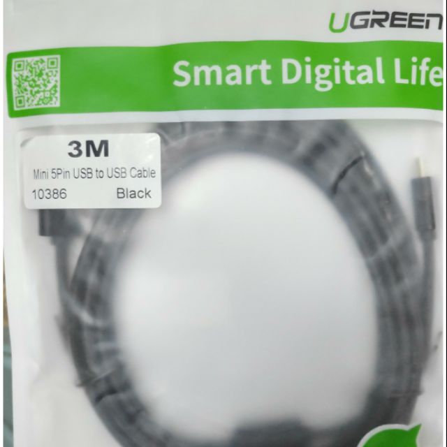Cáp Mini USB Ugreen chính hãng dài 3M