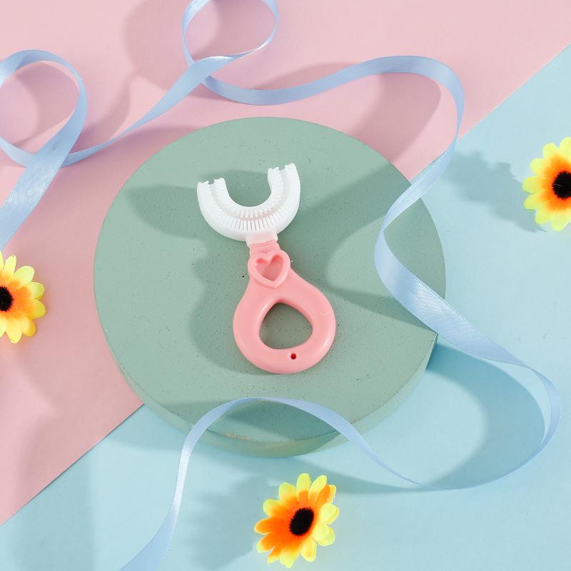 JPRICE [Hàng mới về] Bàn chải đánh răng hình chữ U đầu mềm thiết kế 360 độ cho bé