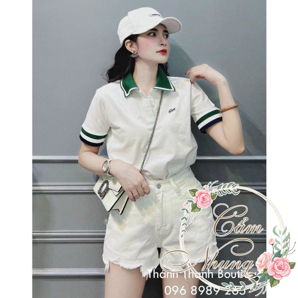 [Hàng xuất xịn] Áo polo viền xanh ca sau -CAMNHUNG Áo Thun Nam Nữ Unisex Hot Hit