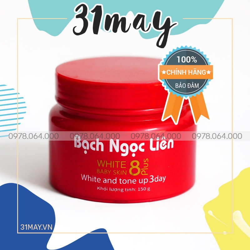 Kem Body Bạch Ngọc Liên White Baby Skin 8 Plus Màu Đỏ