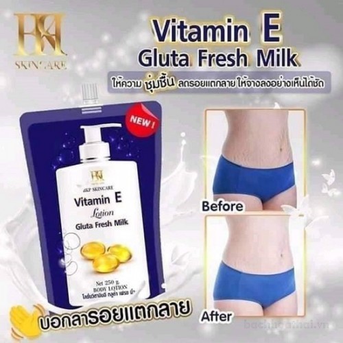 Sữa dưỡng thể vıtamın E Lotion Gluta Fresh Milk Thái Lan