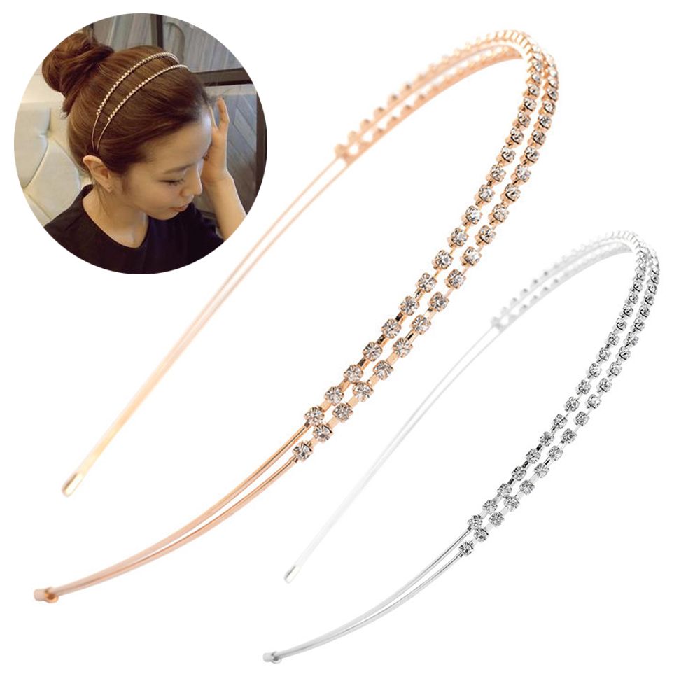 1PC Fashion Crystal Rhinestone Pearl Hairband