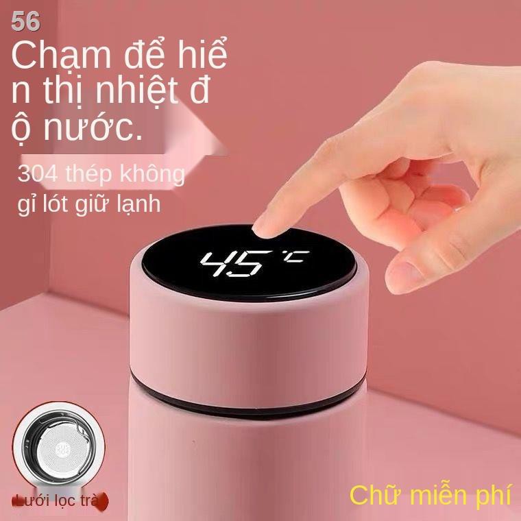 cốc giữ nhiệt thông minh cho nam và nữ xách tay sinh viên đơn giản nước inox cao cấp dung tích lớn tách trà cá t