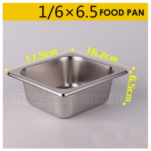 Khay inox 1/6 đựng topping,thạch,thực phẩm có nắp hoặc không nắp HÀNG DÀY LOẠI 1, inox không nhiễm từ an toàn thực phẩm