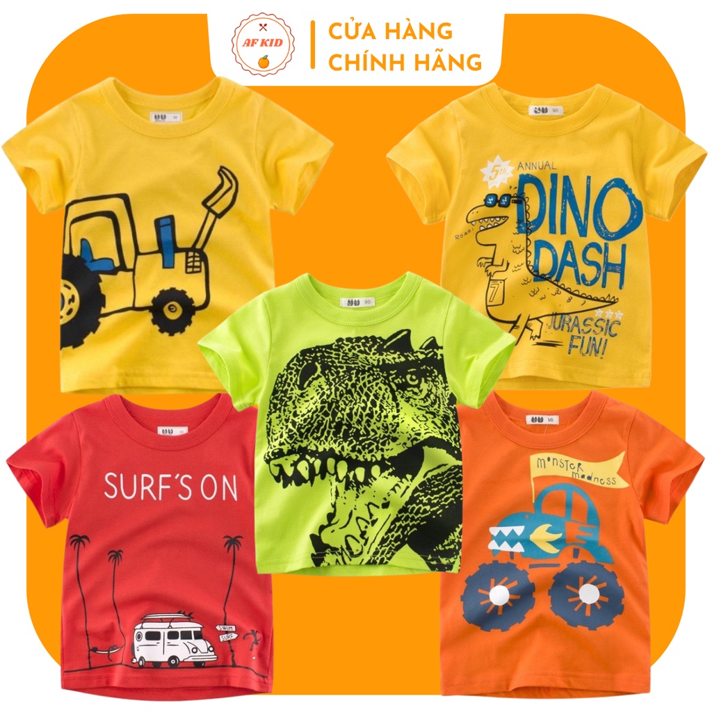 Áo phông cotton Hè Minky mom in hình siêu dễ thương cho bé trai bé gái  💖 Quần áo trẻ em af kid