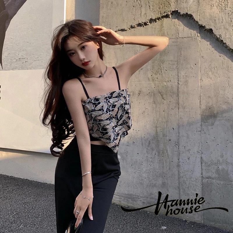 Áo hai dây họa tiết Paisley thời trang mùa hè cho nữ