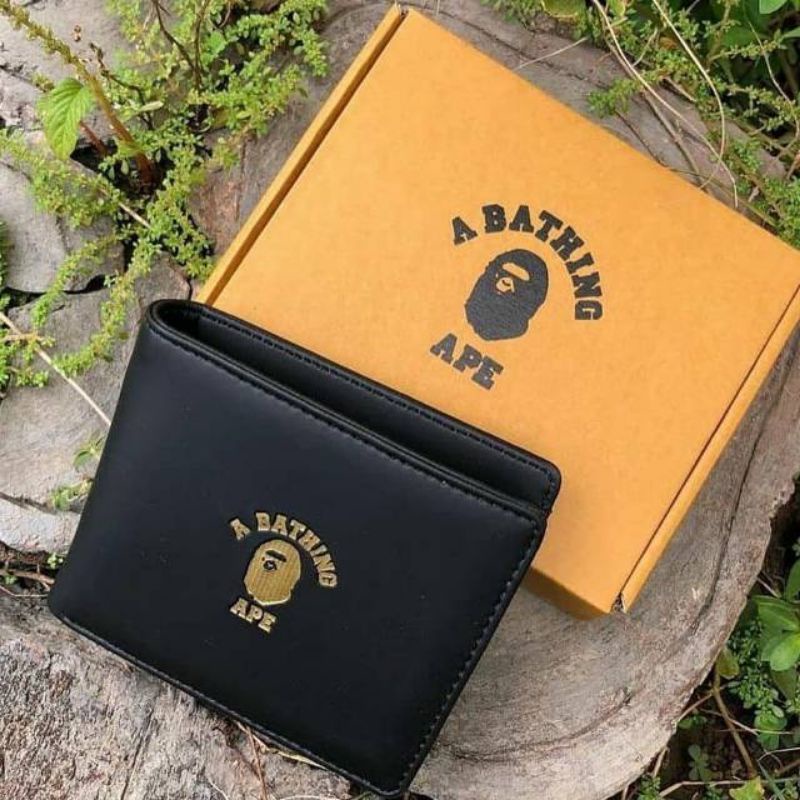 Ví da APE Bape dạng gấp đôi thời trang dành cho nam