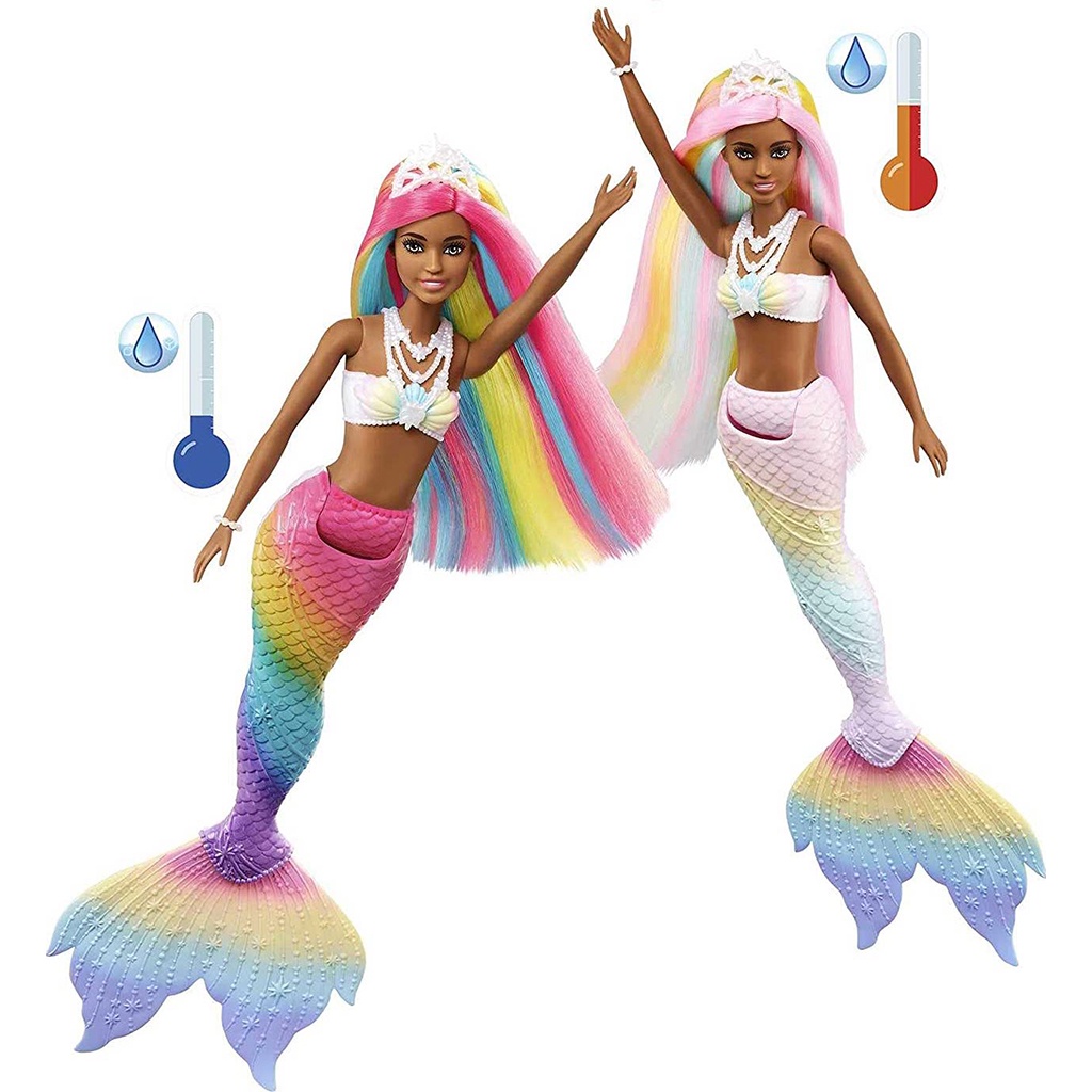 Búp bê Nàng Tiên Cá Barbie Cầu Vồng Đổi Màu Dreamtopia Rainbow Magic Mermaid Nhiều Mẫu