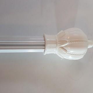 Thanh Treo Rèm - Ngang Phi 28 Trắng - Hợp Kim Nhôm Cao Cấp Dày - Lõi trợ lực - Đầy đủ phụ kiện Mẫu TTND-0001