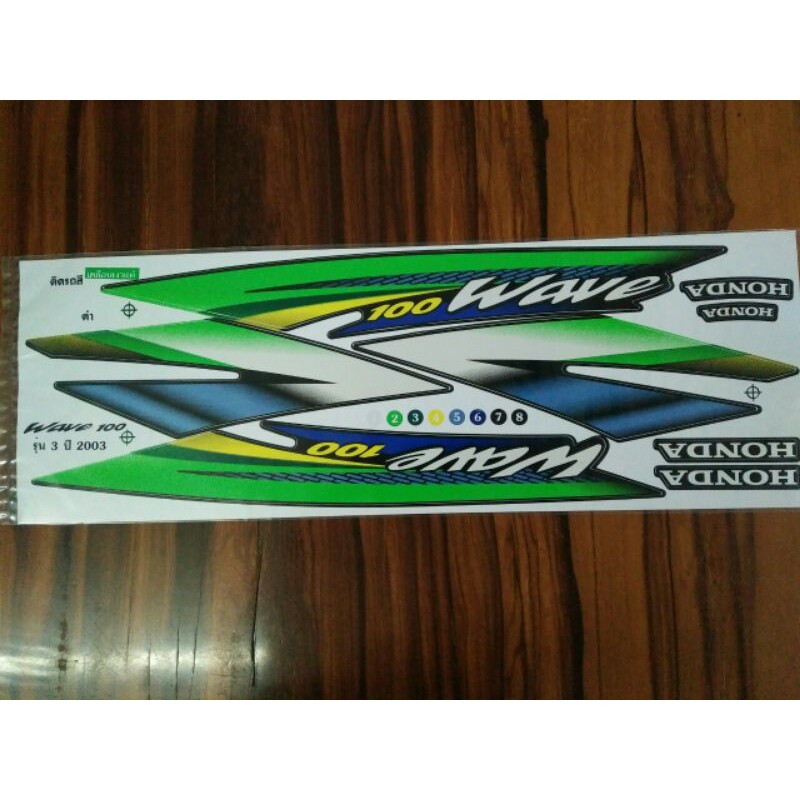Bộ tem Wave thái nhỏ 2003 màu xanh đen