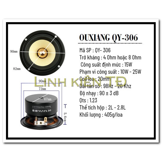 Loa toàn dải 3 inch QY - 306