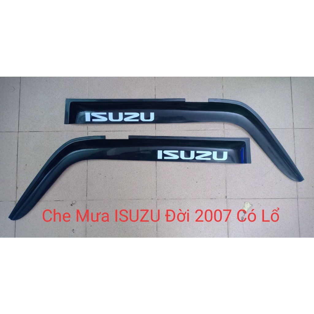 Bộ vè che mưa cao cấp dành cho xe tải Isuzu nhiều loại gương gắn trên thành cửa, bộ 2 cái. Hàng đẹp, nhựa cứng, bền .
