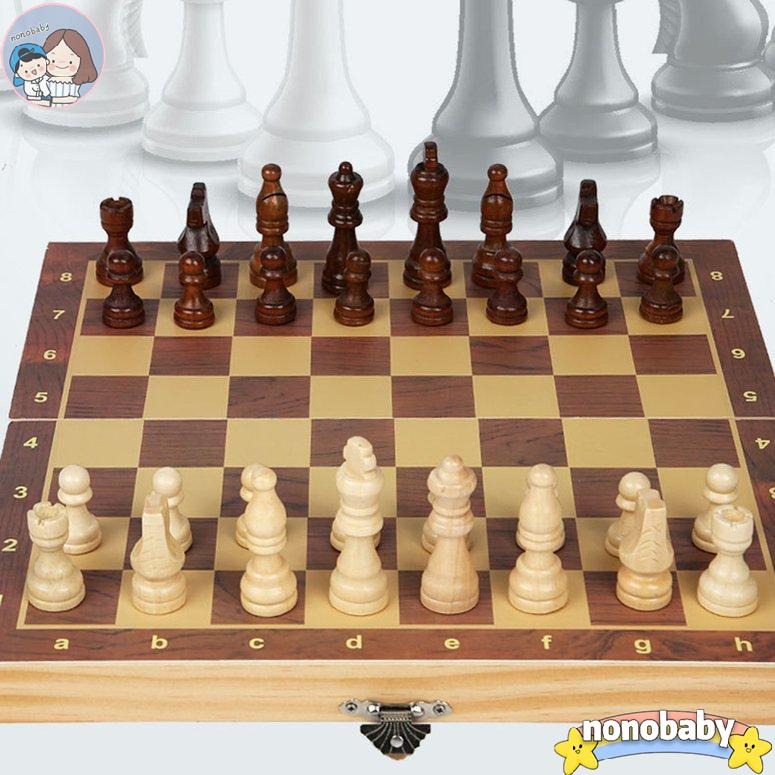 Bộ Bàn Cờ Vua Bằng Gỗ Có Thể Gấp Gọn Tiện Dụng