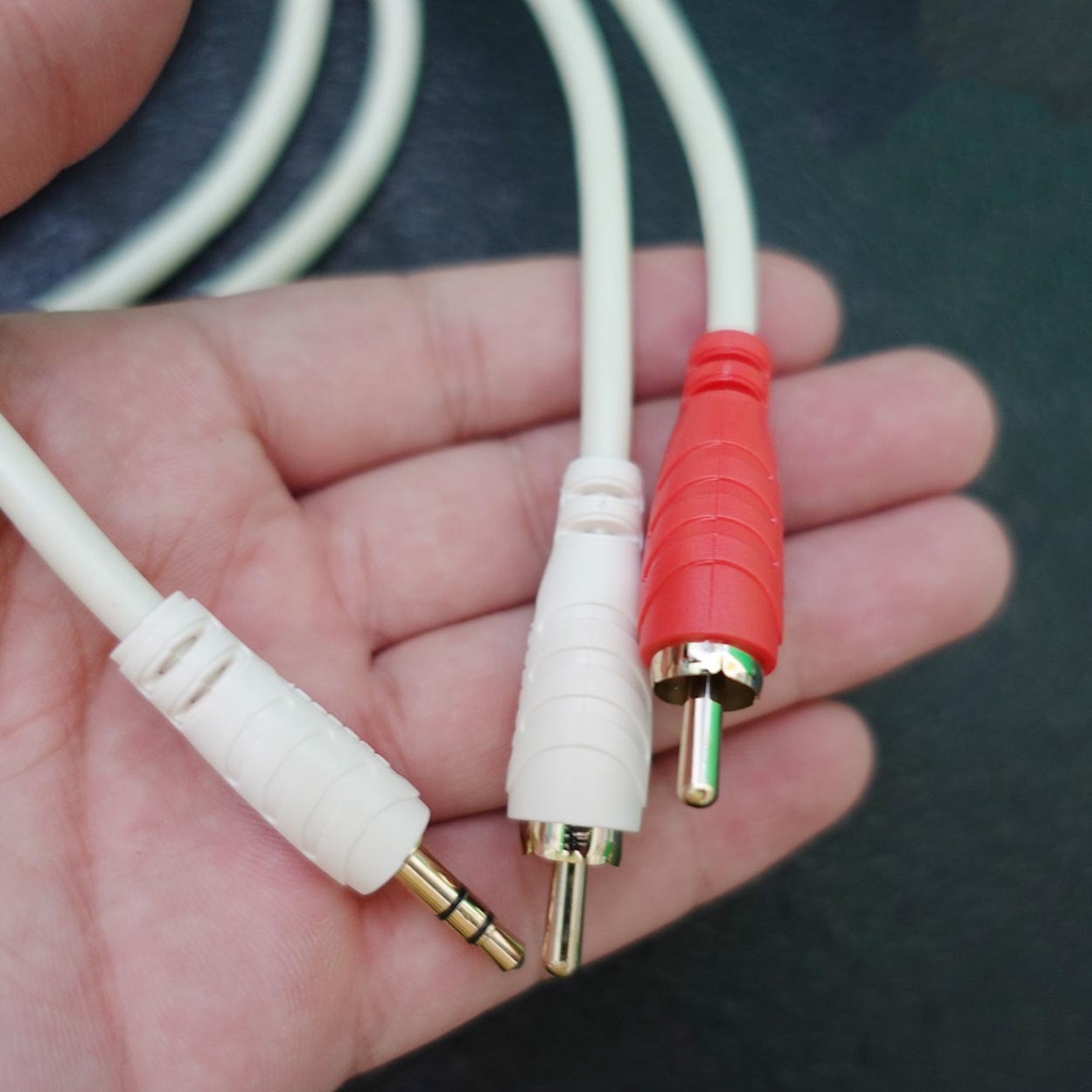 Dây loa 1 ra 2 CHOSEAL dài 1,8m 3m 5m, Dây loa 1 đầu 3,5mm ra 2 đầu AV kết nối thiết bị âm thanh chuẩn xịn