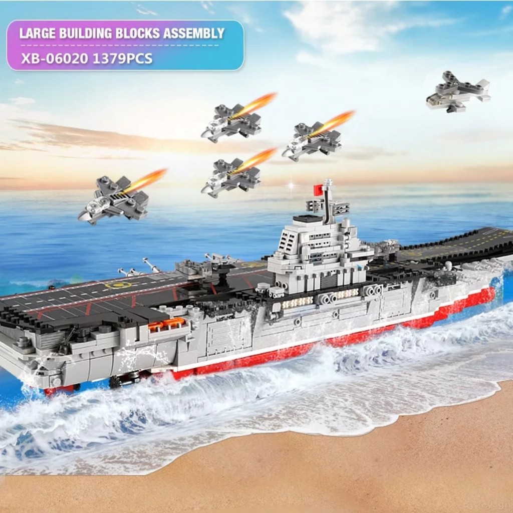 (CÓ SẴN) Lắp ghép Mô hình Army xingbao 06020 AirCraft Carrier lắp ráp tàu sân bay siêu to