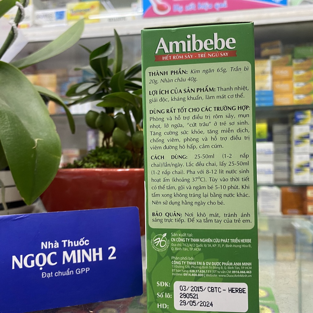 ✅ [Chính Hãng] Nước tắm trẻ em Amibebe hết rôm sảy- trẻ ngủ say