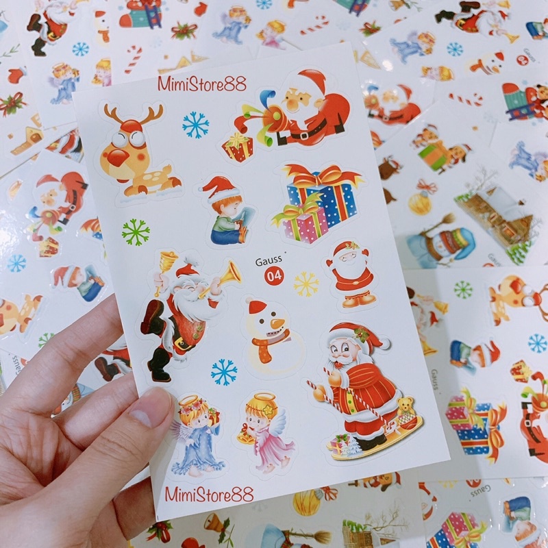Tấm sticker Merry Christmas / Noel