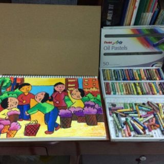 Sáp màu pentel 50 cây
