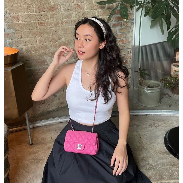 Chân váy dài cotton 2 lớp dáng xoè xếp ly eo cạp lưng chun có túi sâu 2 bên - Unleashedvn JILL Midi Cotton Skirt