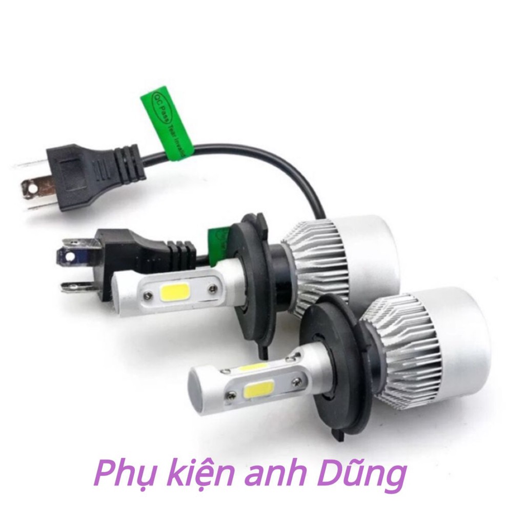 Đèn pha led ô tô-xe máy S2,C6-3Tim siêu sáng.Bh 6 tháng N5