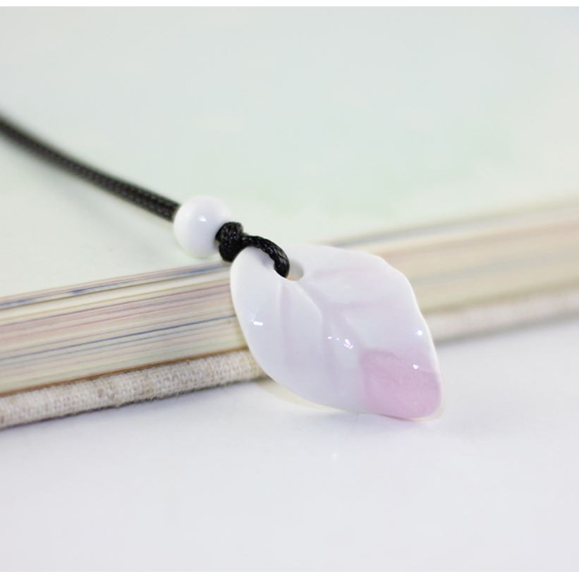 Dây chuyền gốm hình lá