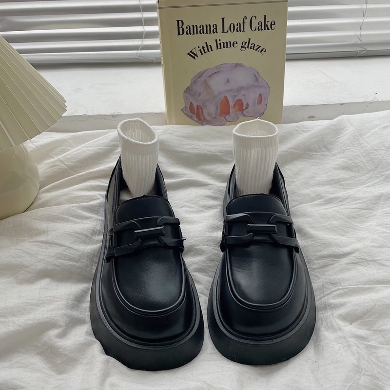 Giày oxford nữ độn đế cao,Giày da ulzzang nữ phong cách Hàn Quốc OX55