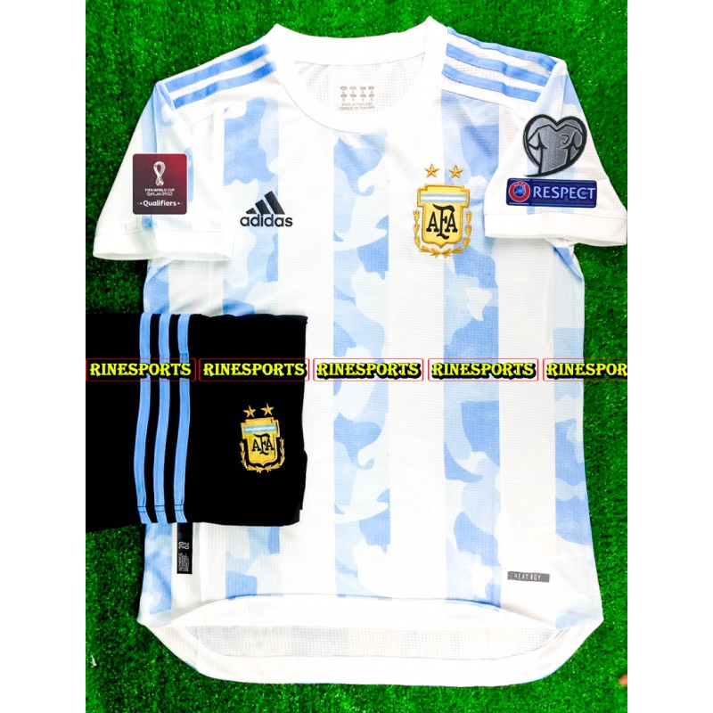 Bộ Áo bóng đá arg - Argentina Copa - Vòng Loại World Cup 2021 sân nhà  trắng hàng Thailand chuẩn thi đấu 100%