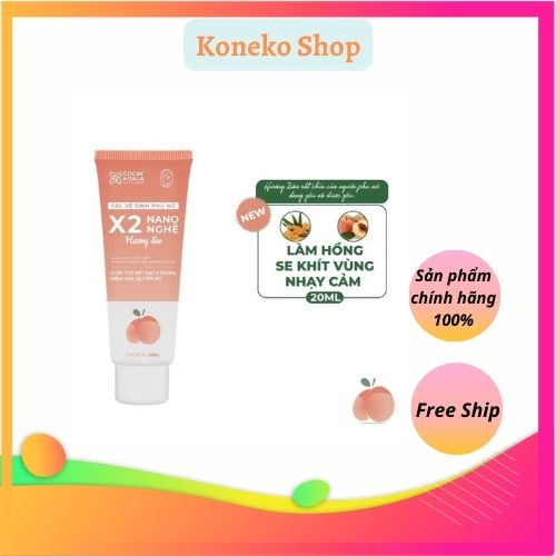 Dung Dịch Vệ Sinh Phụ Nữ Gel X2 Nano Nghệ Hương Đào 20ml
