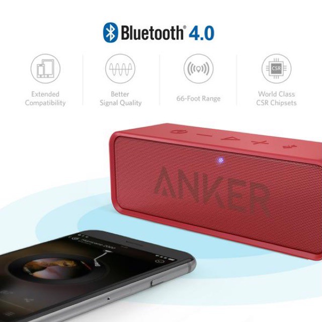 Loa bluetooth ANKER SoundCore Stereo 6W - A3102